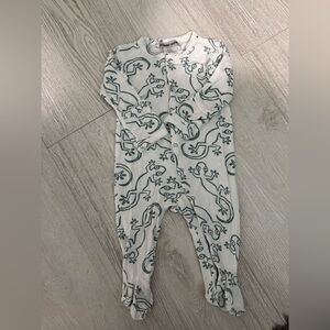 Spearmint Baby 3-6 month Lizard footie pajama